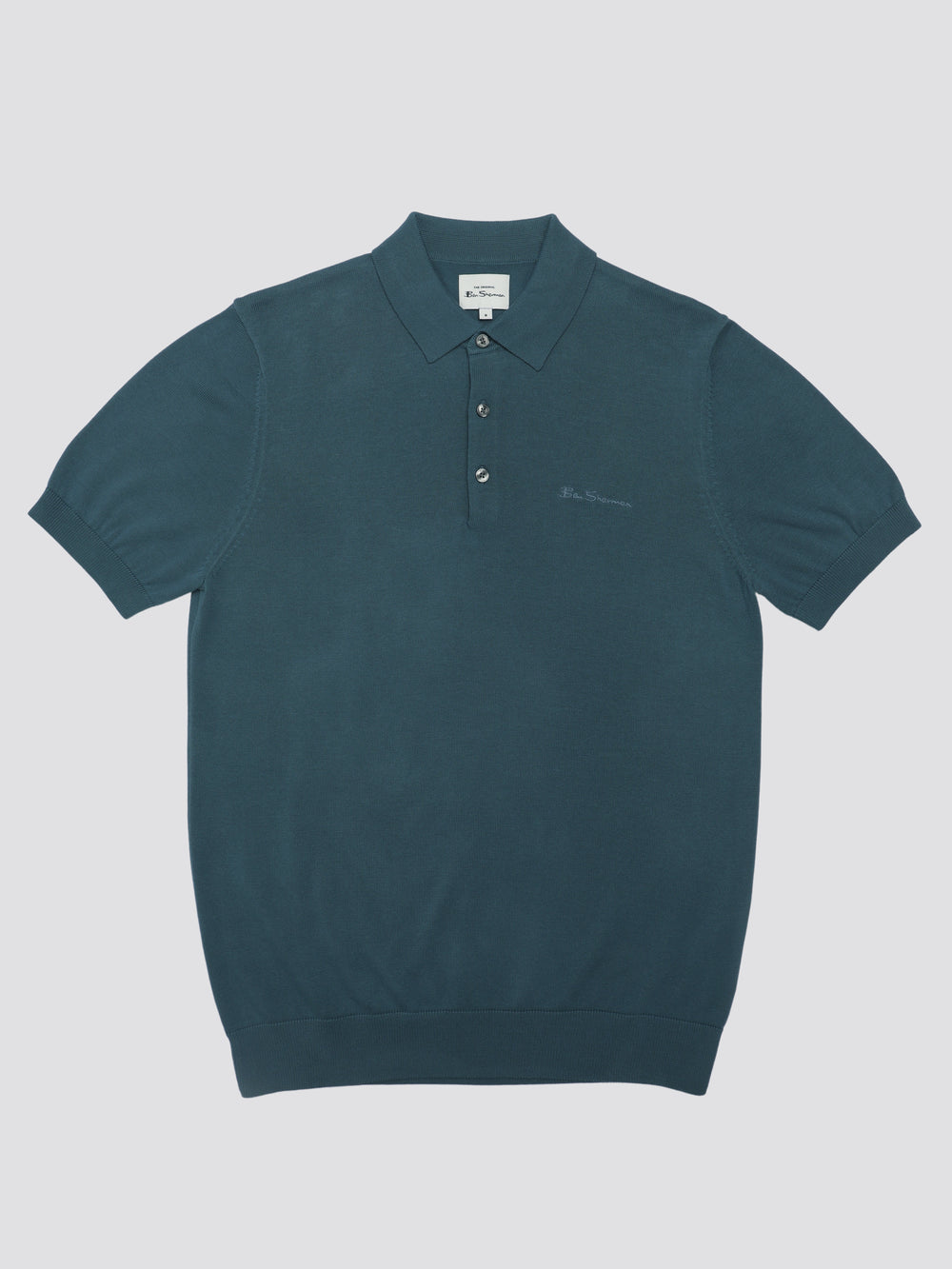 Ben Sherman Signature Short Sleeve Polo Knitwear Turquoise | SLYGZC-351