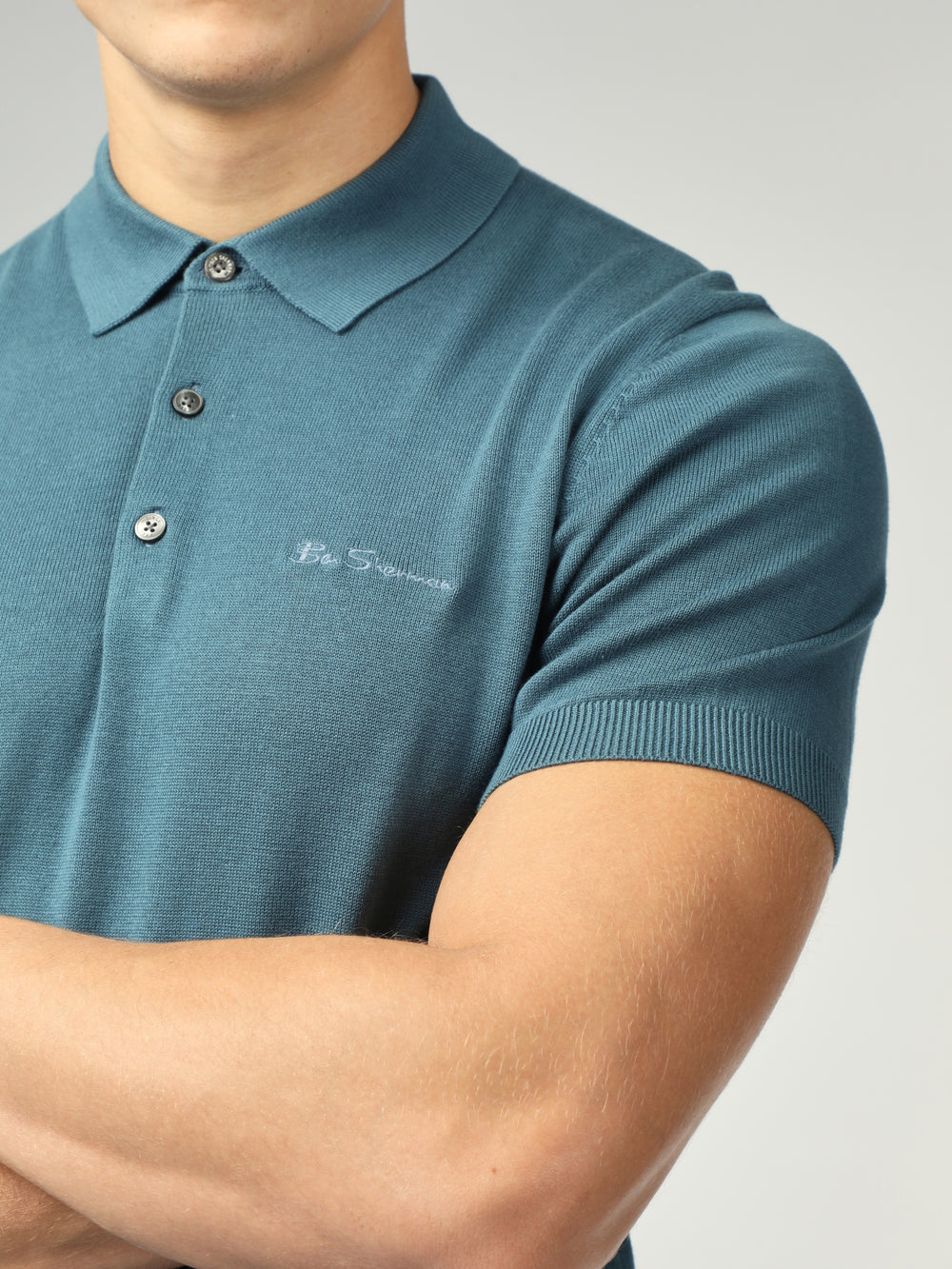 Ben Sherman Signature Short Sleeve Polo Knitwear Turquoise | SLYGZC-351