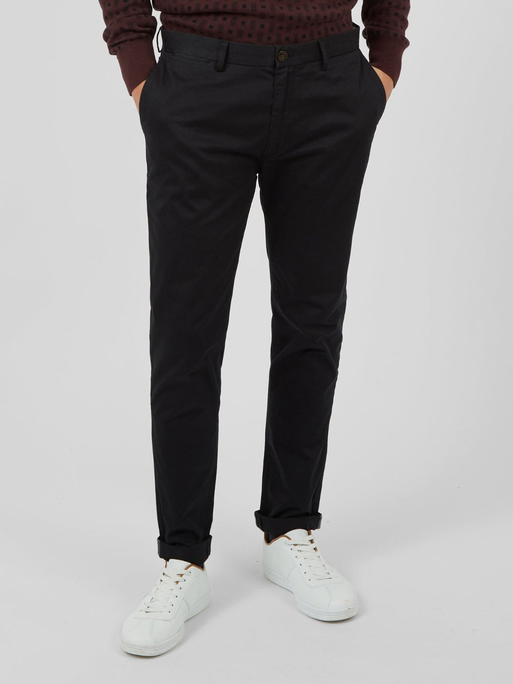 Ben Sherman Signature Skinny Stretch Chino Pants Black | IPSZED-978