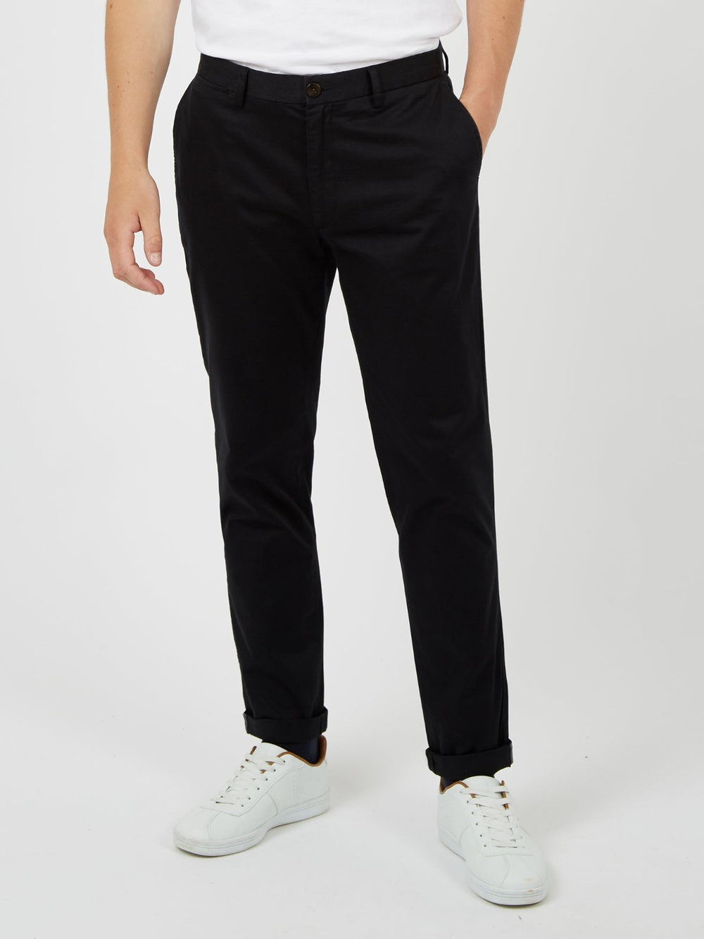 Ben Sherman Signature Slim Stretch Chino Pants Black | RETMNU-973