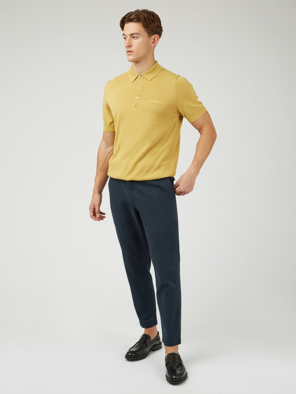 Ben Sherman Signature Slim Taper Linen Pants Green | MYADXG-147