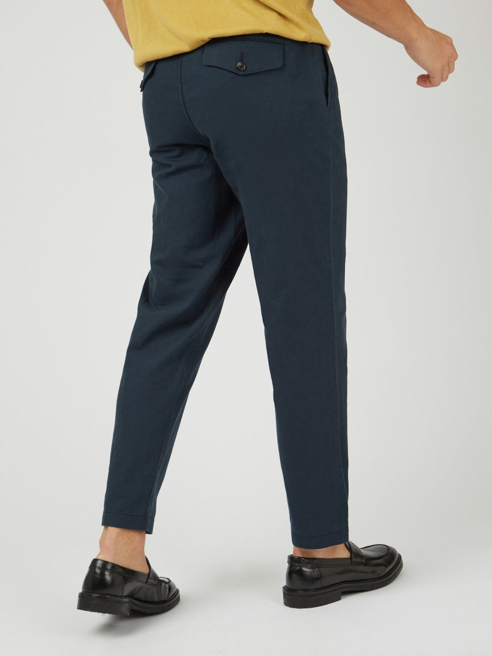 Ben Sherman Signature Slim Taper Linen Pants Green | MYADXG-147