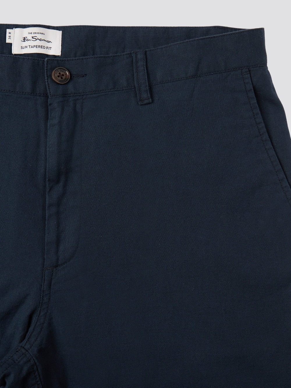 Ben Sherman Signature Slim Taper Linen Pants Green | MYADXG-147