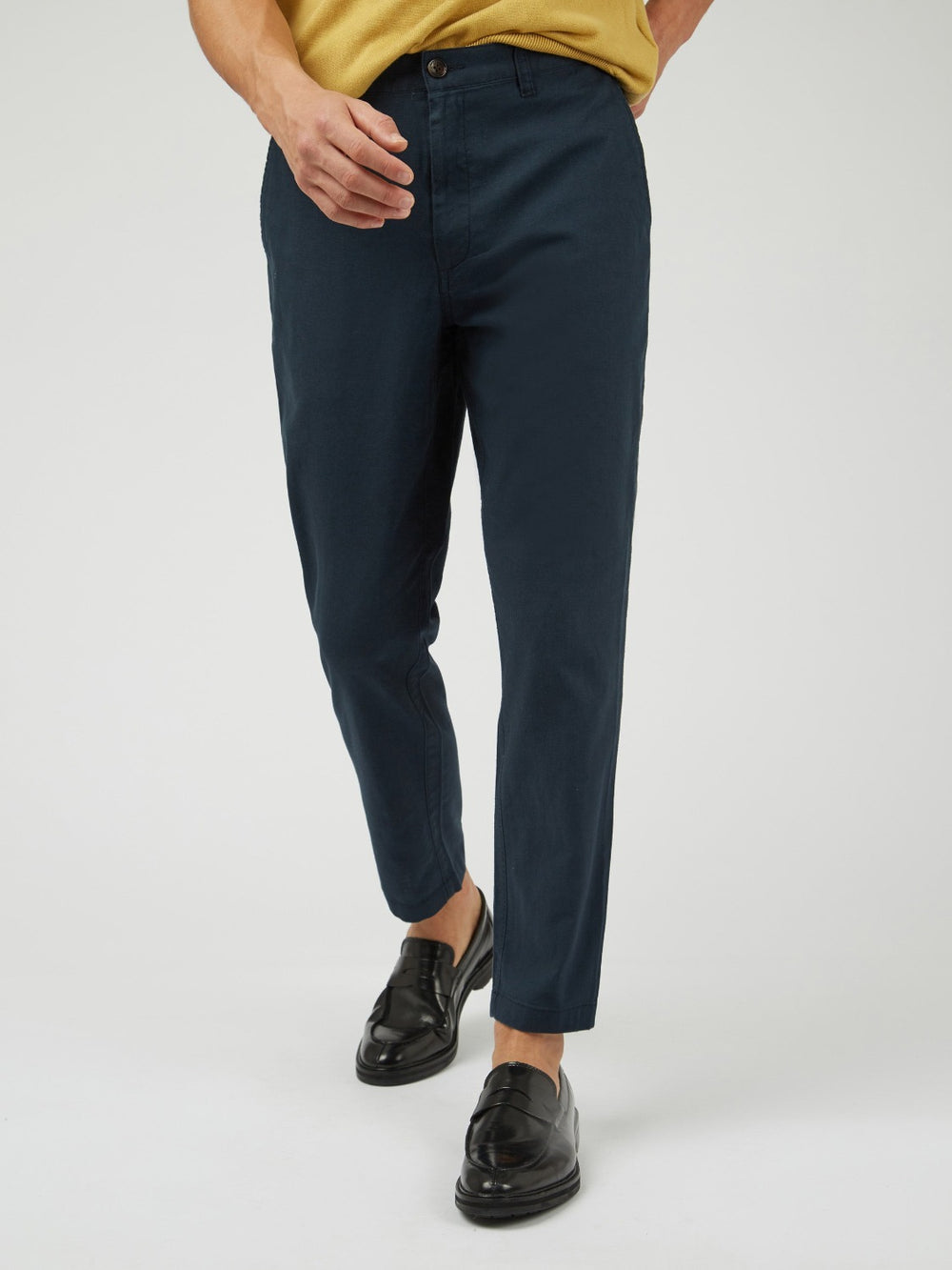 Ben Sherman Signature Slim Taper Linen Pants Green | MYADXG-147