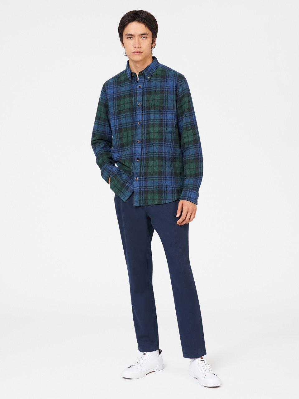 Ben Sherman Signature Tartan Check Shirts Green | WDLOFM-524