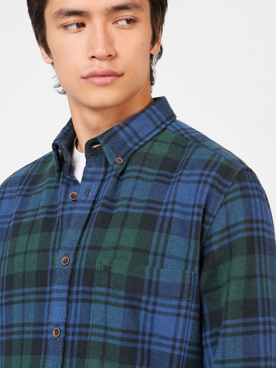 Ben Sherman Signature Tartan Check Shirts Green | WDLOFM-524