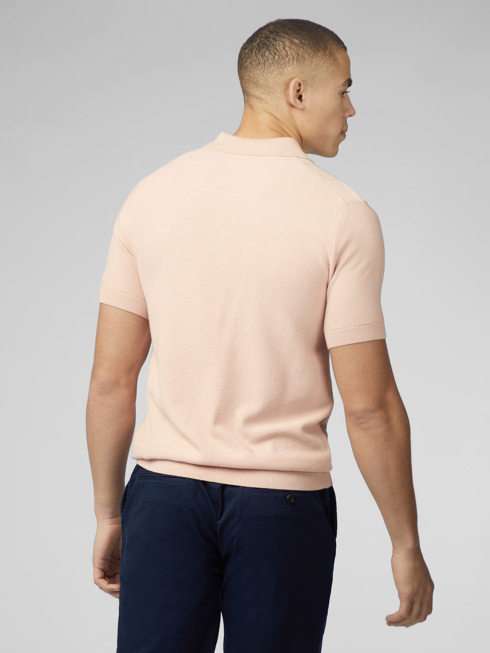 Ben Sherman Signature Textured Polo Knitwear Pink | PJGNIM-918