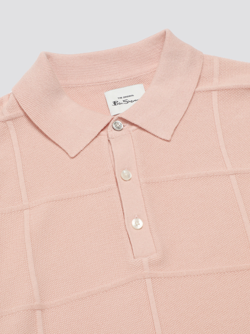 Ben Sherman Signature Textured Polo Knitwear Pink | PJGNIM-918