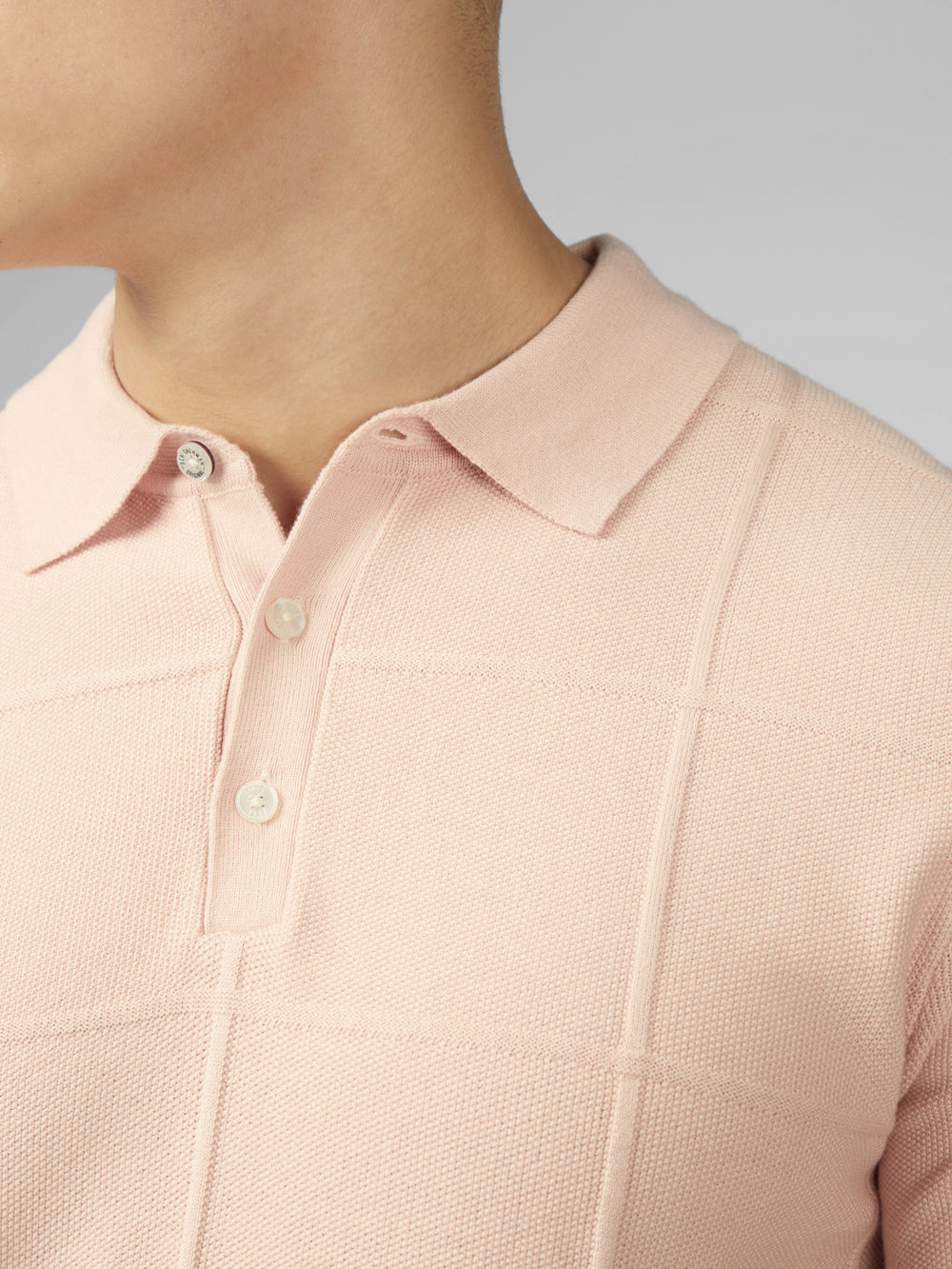 Ben Sherman Signature Textured Polo Knitwear Pink | PJGNIM-918