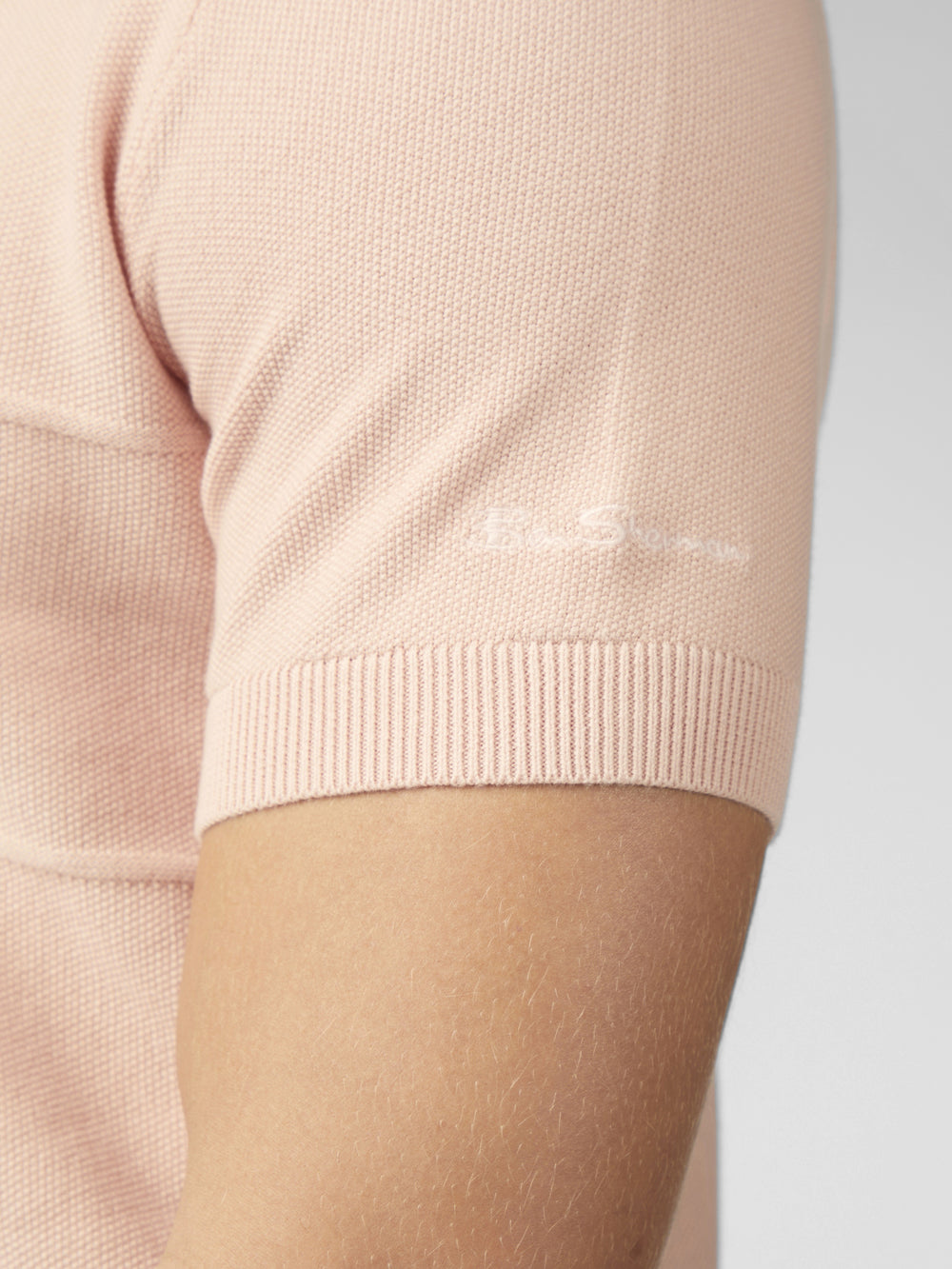 Ben Sherman Signature Textured Polo Knitwear Pink | PJGNIM-918