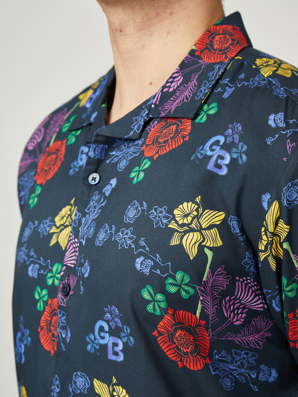 Ben Sherman Team GB Floral Shirts Navy | EURYBK-695