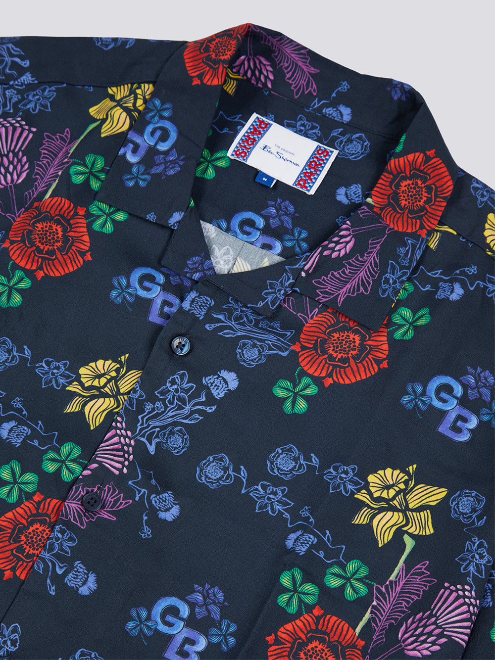 Ben Sherman Team GB Floral Shirts Navy | EURYBK-695