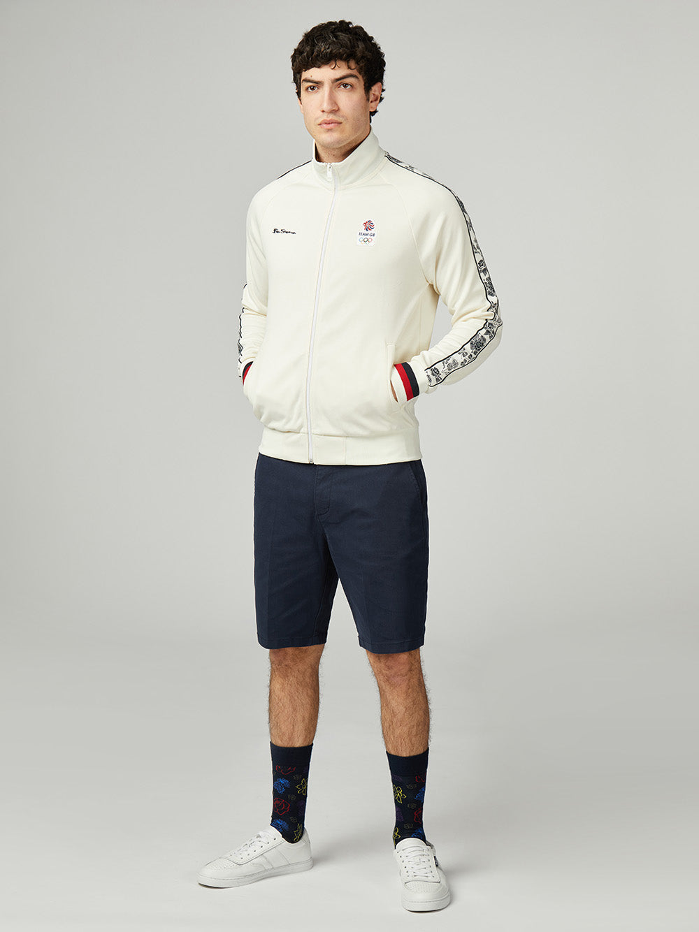 Ben Sherman Team GB Taped Track Top Jackets White | OUAGWI-987