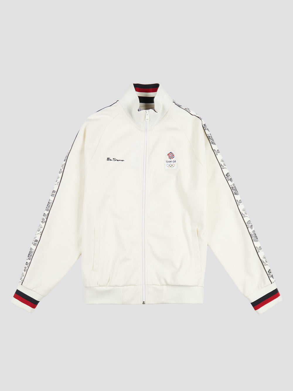 Ben Sherman Team GB Taped Track Top Jackets White | OUAGWI-987