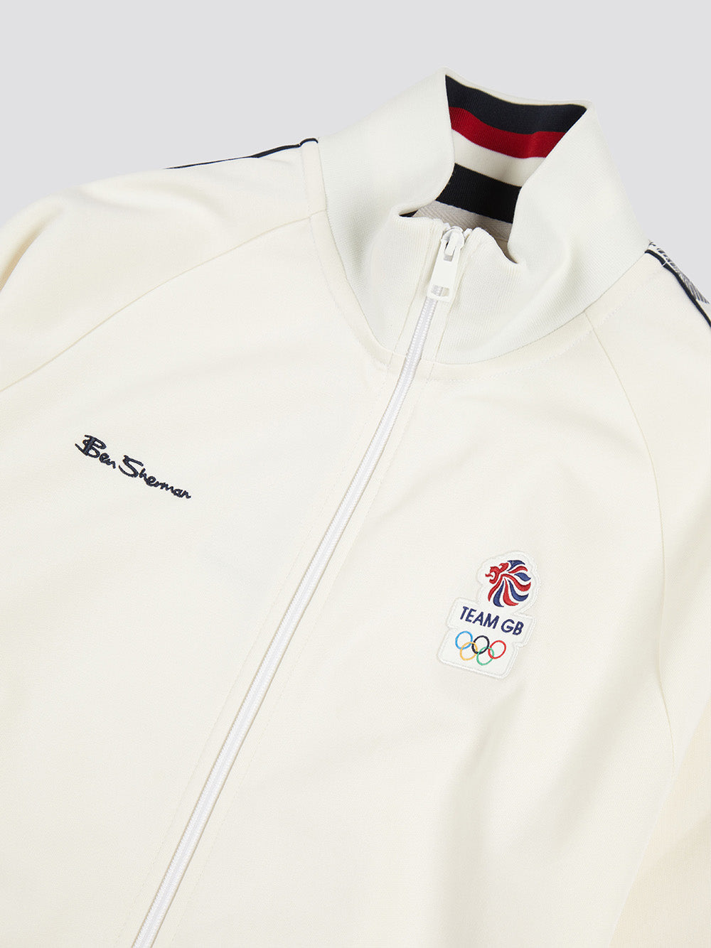 Ben Sherman Team GB Taped Track Top Jackets White | OUAGWI-987