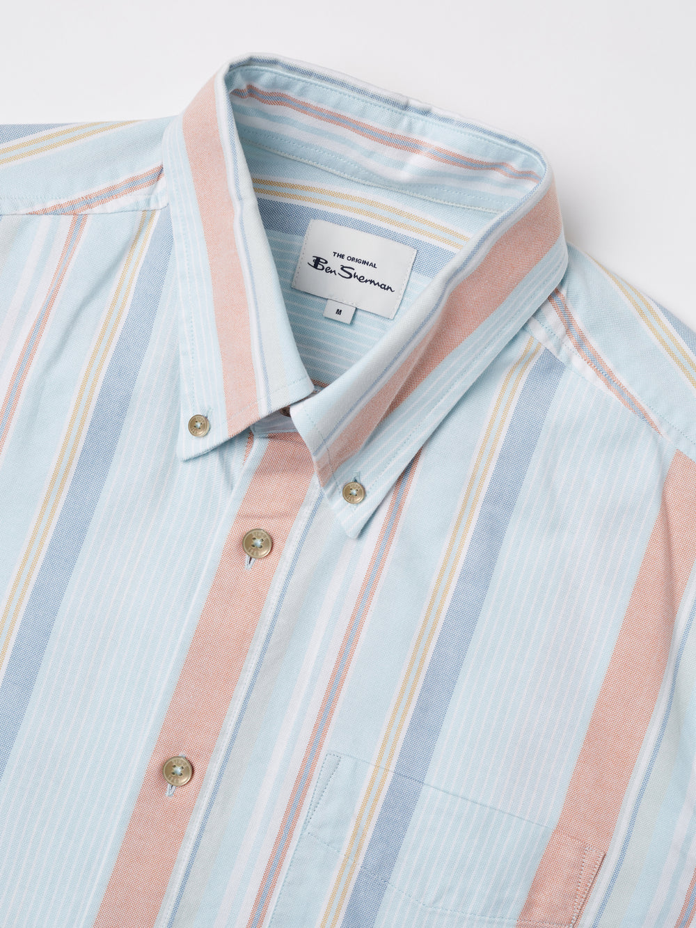 Ben Sherman The Oxford Ivy Stripe Long-Sleeve Shirts Blue | SEGMYD-630