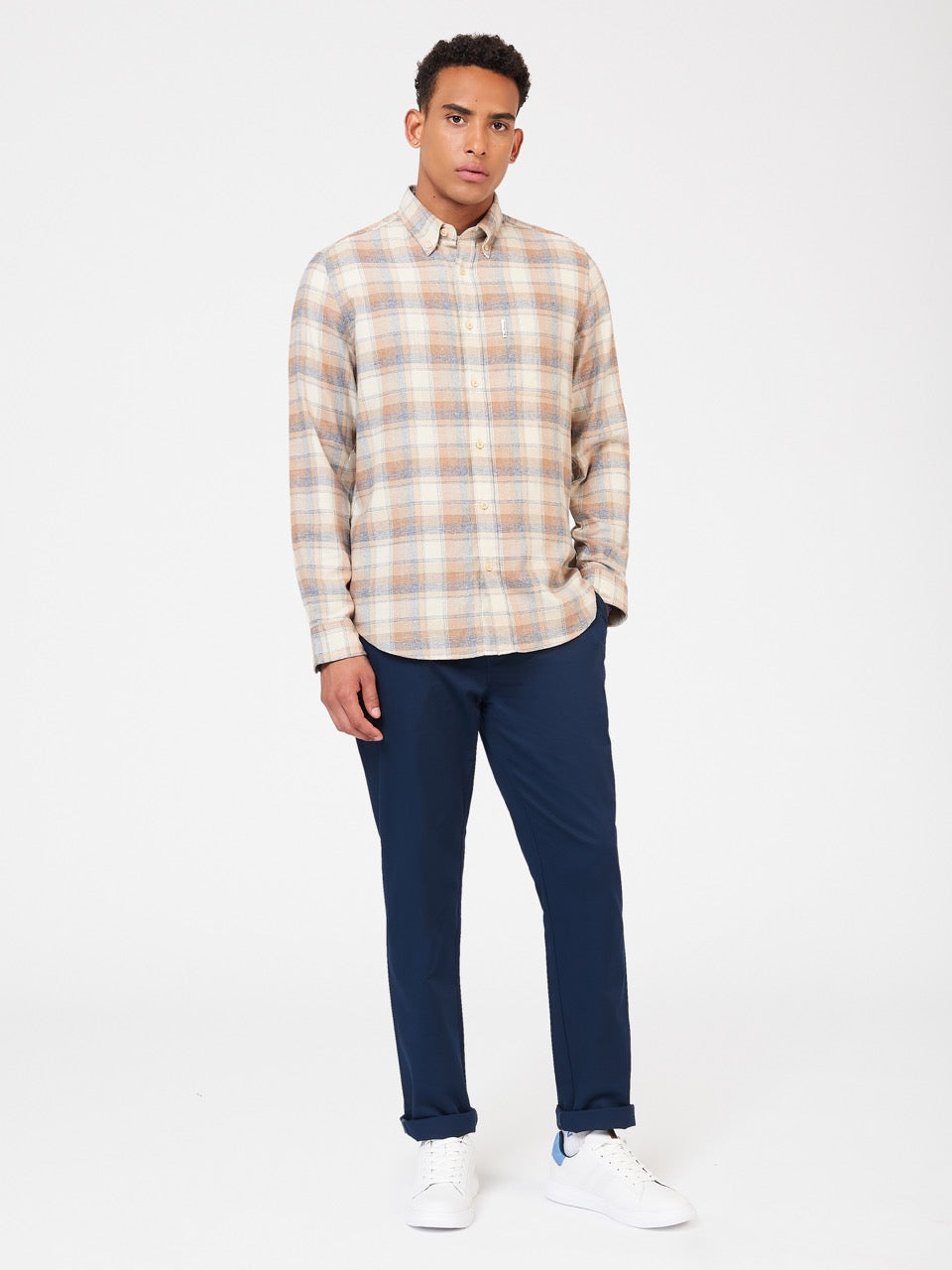 Ben Sherman Twisted Yarn Check Shirts Brown | YIOMPA-704