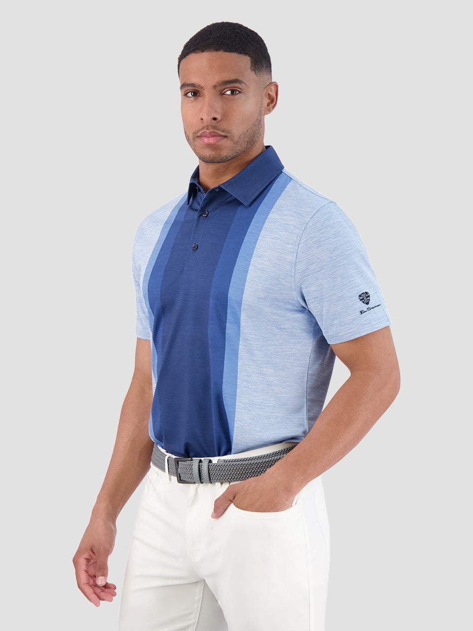 Ben Sherman Vertical Stripes Polo Shirts Blue | BULOIR-615