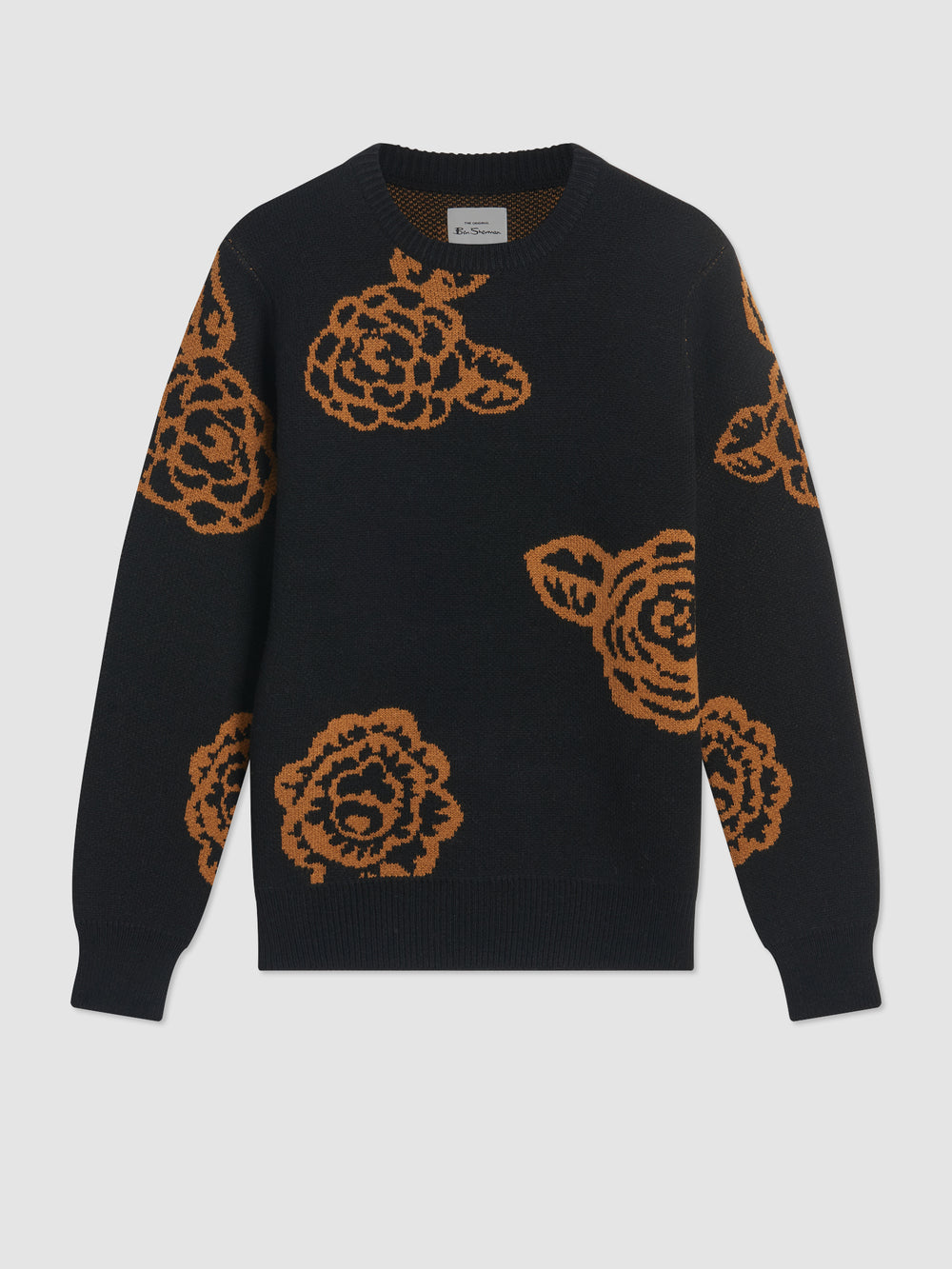 Ben Sherman Winter Floral Knitwear Black | FIQUWJ-409