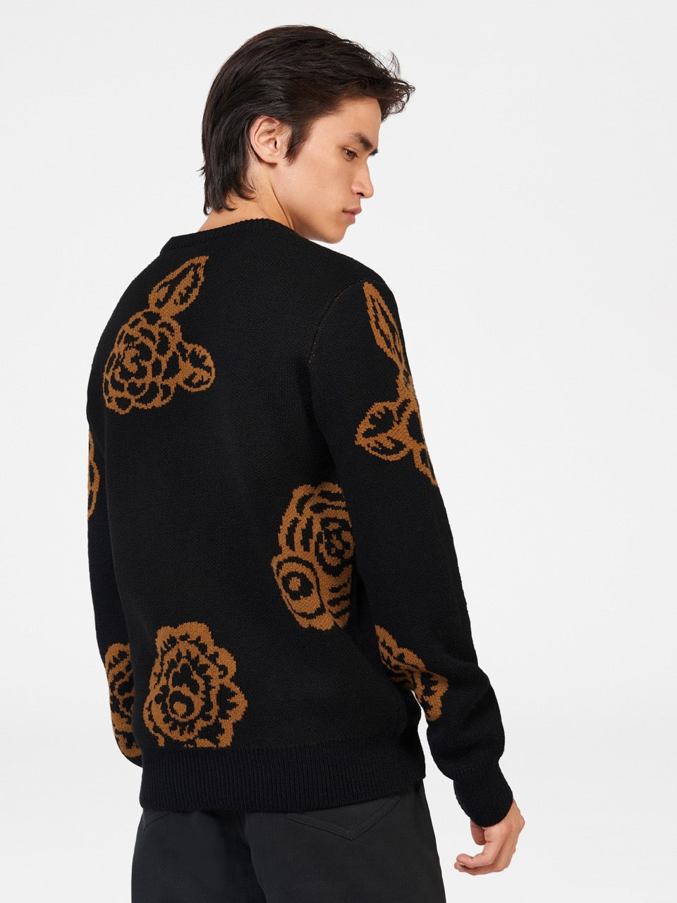 Ben Sherman Winter Floral Knitwear Black | FIQUWJ-409