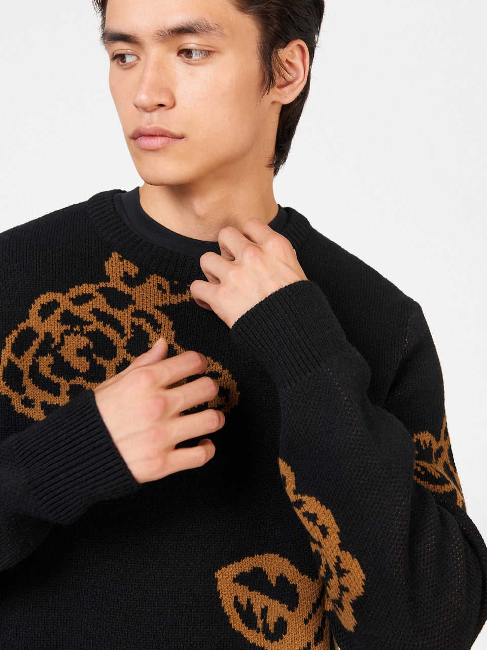 Ben Sherman Winter Floral Knitwear Black | FIQUWJ-409